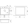 Кухонная мойка GRANULA GR-6001 черный 6001 CHEPHYII