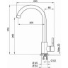 Смеситель для кухни GRANULA ST-4031 турмалин ST-4031 TYPMALIH